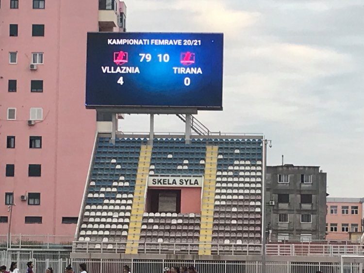 K. Kombëtar i futbollit për femra, klasikja Vllaznia-Tirana 4:0