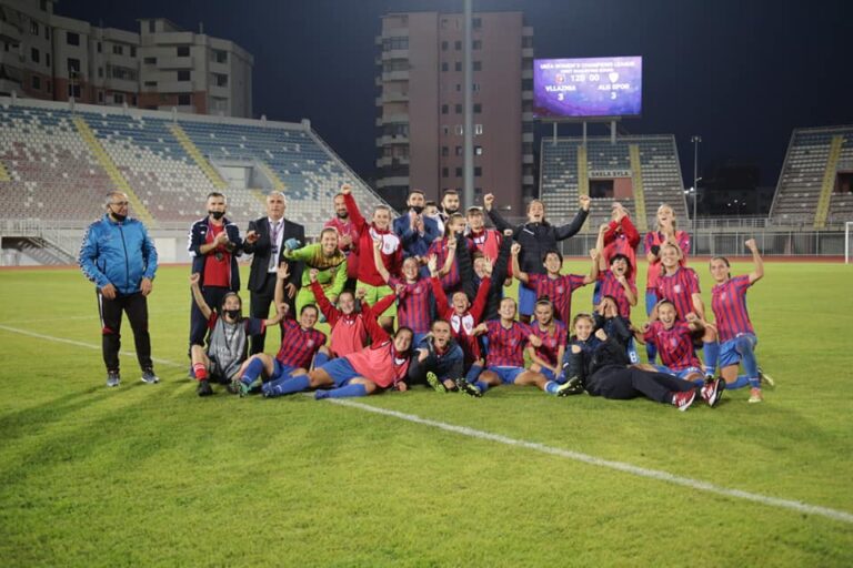 Champions League për femra. Spektakël në Shkodër, 6 gola në 120 minuta lojë, Vllaznia kualifikohet në Turin e dytë me penallti