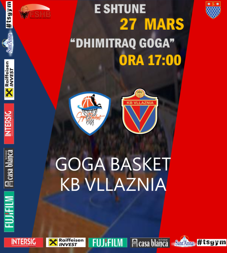 Basketboll Superliga Java 8 / Kryendeshja, Goga Basket-Vllaznia, sot ora 17.00 në “Dhimitraq Goga” Durrës
