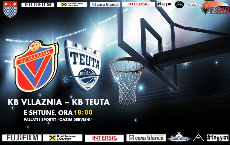 Basketboll Meshkuj Superliga/Përballje pretendentësh në Shkodër, Vllaznia-Teuta, ora 18.00 në “Qazim Dervishi”-Transmetim direkt në RTSH Sport
