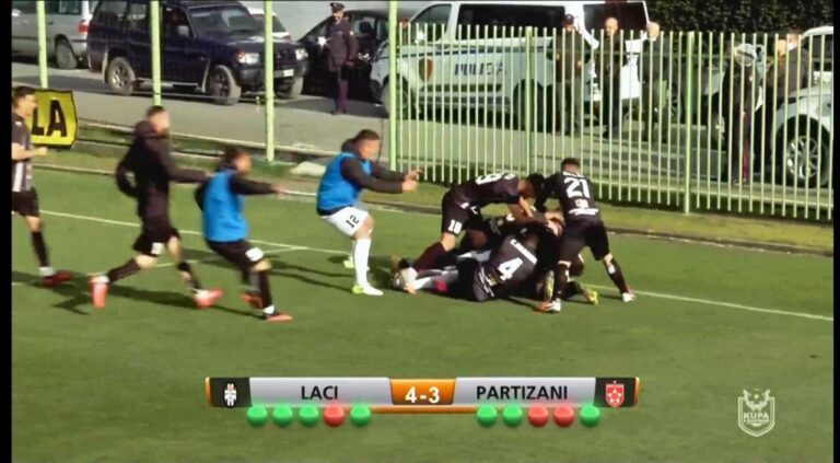 Laçi eleminon Partizanin me penallti dhe shkon në gjysëmfinalen e Kupës së Shqipërisë, “heroi” i ndeshjes, shkodrani i portës, Alen Sherri
