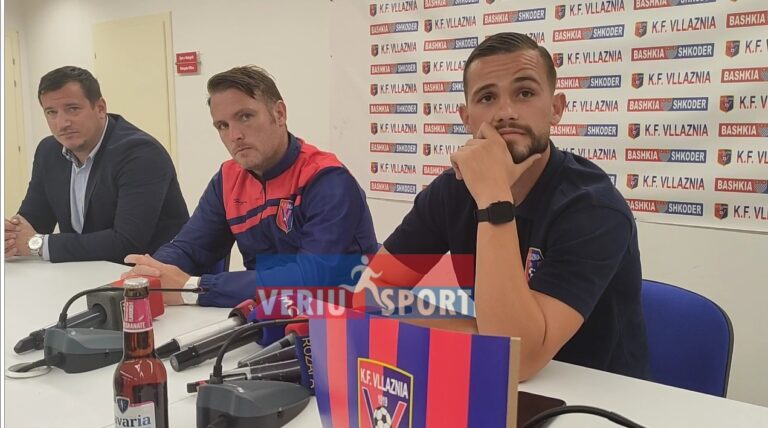 (Video) Prononcimi i ish futbollistit shkodran, Ergi Borshi, në konferencën për shtyp të prezantimit si zv.trajner i Vllaznisë U-21