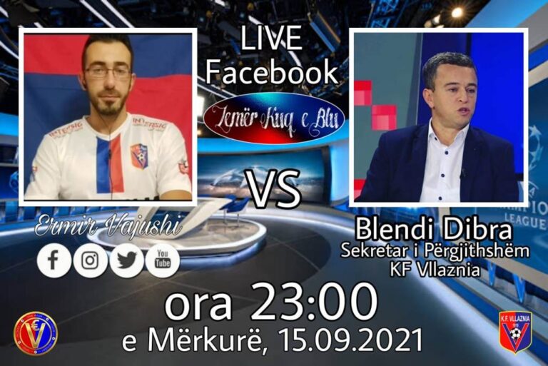 (Intervista) Blendi Dibra, krahu i djathtë i Alban Xhaferit, në një intervistë interesante me Ermir Vajushin, drejtuesin e emisionit unik, “Rubrika Sportive e tifozëve Zemër kuqeblu”
