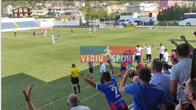 (Video) Spektakël i kuqebluve në transfertën laçjane. Minuta e 6-të shtesë e ndeshjes Laçi-Vllaznia. Braziliani Kaina shënon golin e pestë duke e mbyllur të gjithë takimin me fitoren e Vllaznisë, 5 me 3