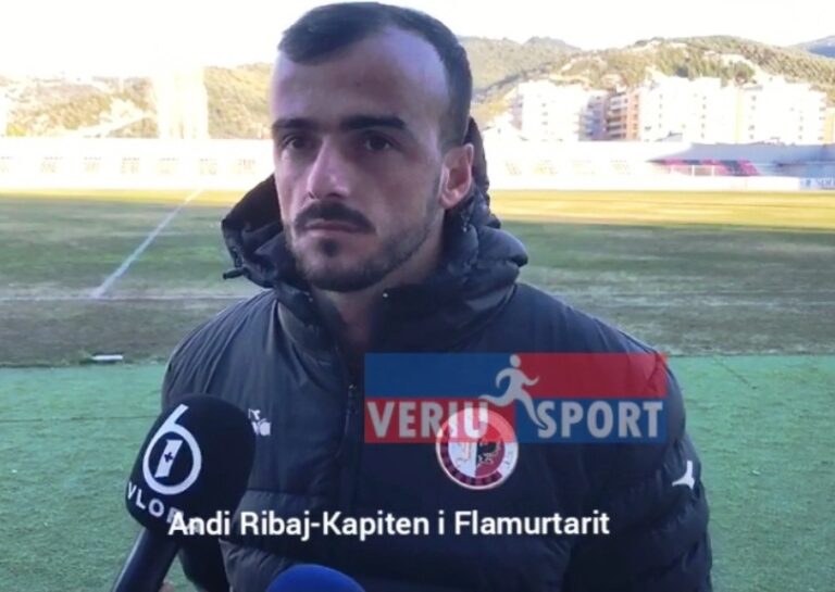 (Video) Kapiteni vlonjat Andi Ribaj flet pas ndeshjes, Flamurtari-Vllaznia për Kupë(1-2)