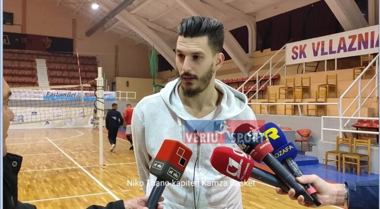 (Video) Prononcimi  i  kapitenit të Kamzës Niko Thano, pas ndeshjes Vllaznia-Kamza Basket 85-79-Liga Unike