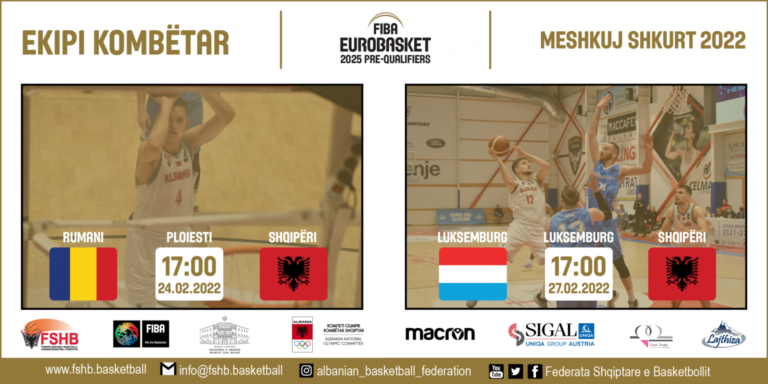 Kombëtarja e meshkujve në basketboll mbërrin në Rumani për sfidën e radhës kualifikuese për EUROBASKET 2025