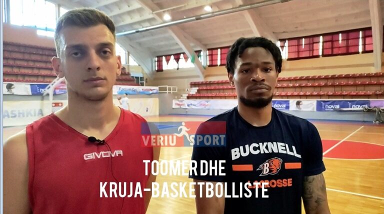 (Video) Amerikani Avi Toomer dhe i riu Marsi Kruja, flasin në pragndeshjen, Vllaznia-Teuta(Basketboll Meshkuj)