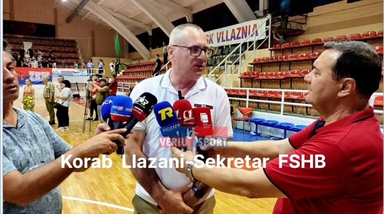 (Video) Sekretari i FSHB, Korab Llazani, flet pas ndeshjes finale, Vllaznia-Teuta 53-68. Teuta kampione në basket meshkuj