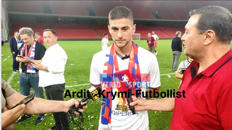 (Video) Mesfushori kuqeblu Ardit Krymi flet pas fitores së Kupës së Shqipërisë 2022(Vllaznia-Laçi 2-1)