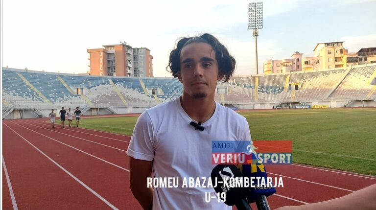 (Video) Romeu Abazaj, futbollist i Kombëtares U-19, flet pas miqësores, Shqipëri-Mali i Zi  2-3, luajtur në “Loro Boriçi”