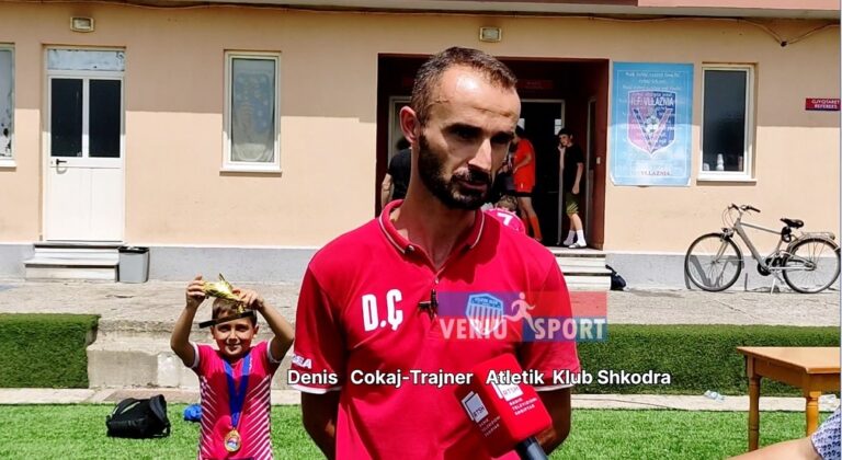 (Video) Denis Çokaj, trajner U-9 i Atletik Klub Shkodra, fitues i  Turneut Ndërkombëtar “Shkodra Summer Cup 2022)
