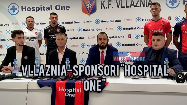 (Video) Presidenti i Vllaznisë Alban Xhaferi, prezanton sponsorin gjeneral “Hospital One” dhe uniformat zyrtare të sezonit 2022-2023