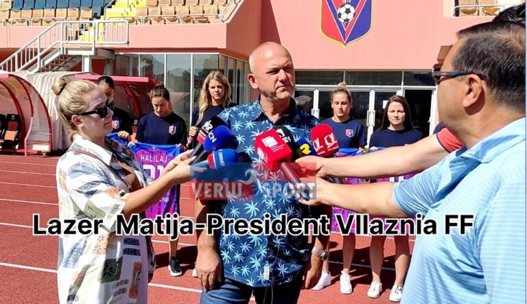 (Video) Presidenti i Vllaznisë Futboll Femra, Lazër Matija, flet pas prezantimit të 8 blerjeve të reja dhe pragndeshjen e e Turit të Parë të “UEFA Women Champions League