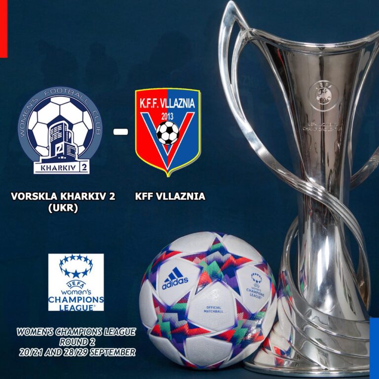 Vllaznia përballë kampiones së Ukrainës, Vorskla Krarkiv 2 në turin e dytë të Ligës së Kampioneve të Europës në futboll femra