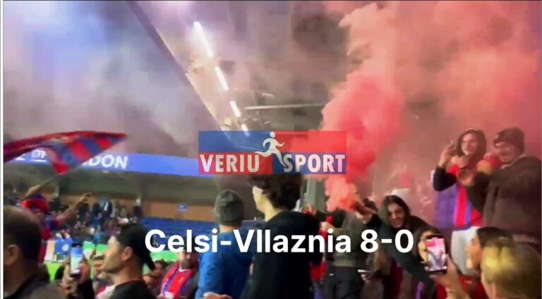 (Video) Çelësi fiton në fushë, Vllaznia kampione në tribuna. Tifozëri i shkëlqyer, edhe pse me humbje të thellë brohoret furishëm skuadrën