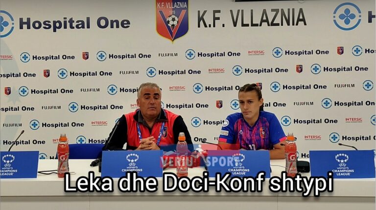 (Video) Trajneri Nikolin Leka dhe sulmuesja Megi Doçi, flasin pas ndeshjes futboll femra, Vllaznia-Real Madrid 0-2(20 tetor 2022-Shkodër)