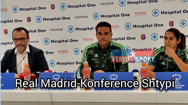 (Video) Trajneri i Real Madrid, Alberto Toril dhe Zv.kapitenia Kenti Robles, në konferencë shtypi. Pragndeshja me Vllazninë-UEFA Women’s Champions League”