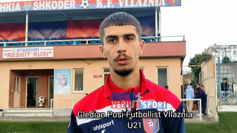 (Video) Gledian Pusi, autor i golit të fitores ndaj Tiranës, flet pas ndeshjes, Vllaznia U21-Tirana U21 2-1 (15 nëntor 2022, stadiumi “Reshit Rusi”-Shkodër)