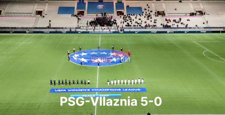 (Video) Përmbledhja e ndeshjes, PSG-Vllaznia, Uefa Women’s Champions League, Stadiumi “Jean Bouin”, Paris