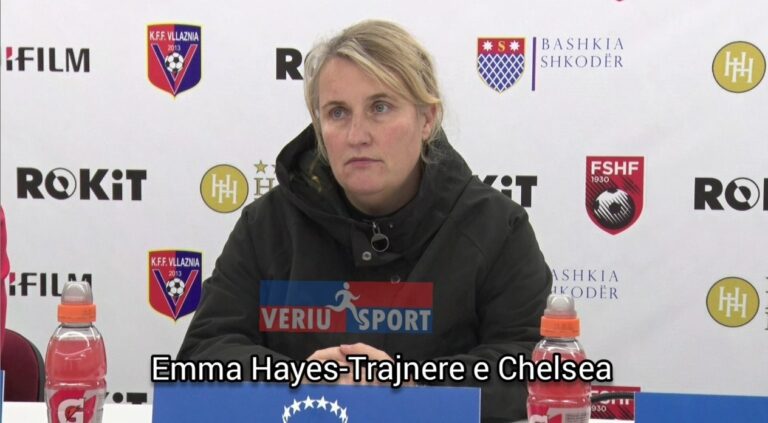 (Video) Trajnerja e Chelsea, Emma Hayes, e kënaqur për fitoren në Shkodër. Vllaznia-Chelsea 0-4(“UEFA Women’s Champions League”-Stadiumi “Loro Boriçi”-16 dhjetor 2022