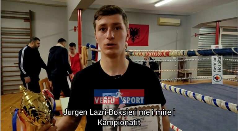 (Video) Shkodrani Jurgen Lazri, konkurues për Besëlidhjen, shpallet kampion dhe boksieri më i mirë i kampionatit U16(Shkodër-18 dhjetor 2022)