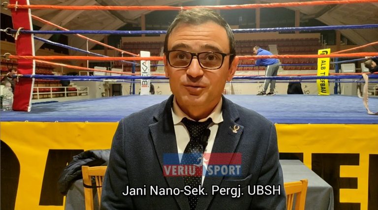 (Video) Jani Nano, Sekretar i Përgjithshëm i UBSH-Unioni Boksit Shqiptar, vlerëson Turneun “Nata e Kampionëve”-Turneu Profesionist-Shkodër