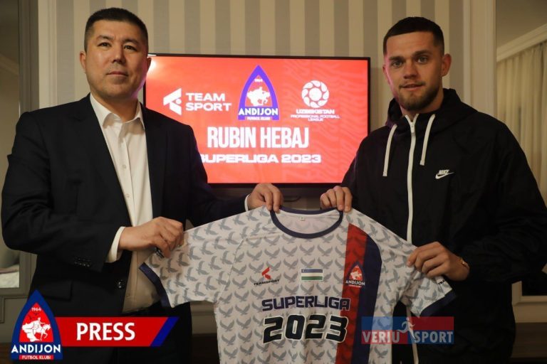 Shkodrani Rubin Hebaj, firmos në Ligen Superiore të Uzbekistanit me ekipin Andijan dhe zhvillon sot stërvitjen e parë me skuadrën e re