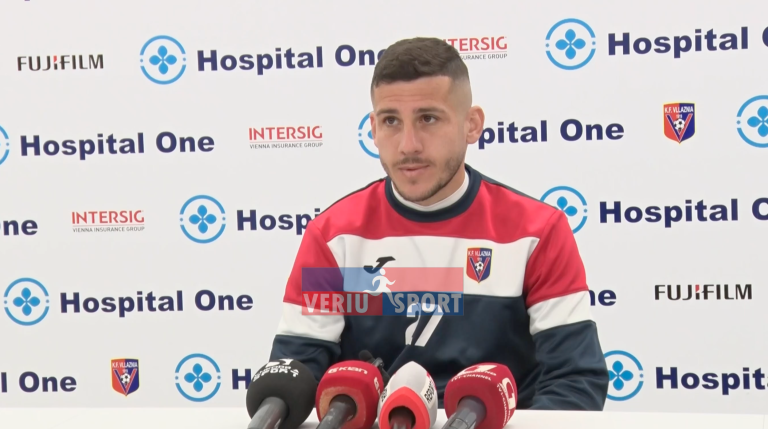 (Video) Ardit Hoxhaj,futbollisti kuqeblu, flet në konferencën e pragndeshjes Egnatia-Vllaznia