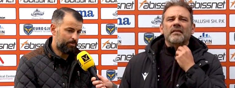 (Intervista) Trajnerët Hallaçi dhe Colella flasin pas ndeshjes Kukësi 1-0 Partizani