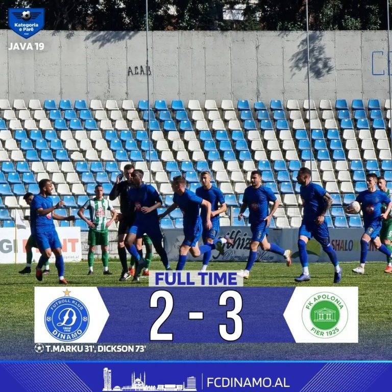 “Autogol” i Dinamos! Fiton në transfertë me Besëlidhjen, humbë sot në shtëpi me Apoloninë. Bie edhe Flamurtari kryesues në Pukë.