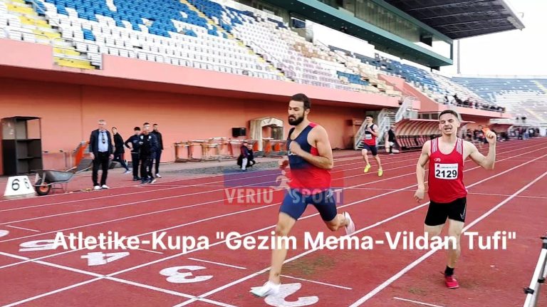 (Video) Atletikë-Pamje nga garat e Kupës  “Gëzim Mema-Vildan Tufi”. Vllaznia, fituese e dyfishtë. Erisa Rrasa për femra dhe Franko Burraj për meshkuj-Shkodër 19 prill 2023