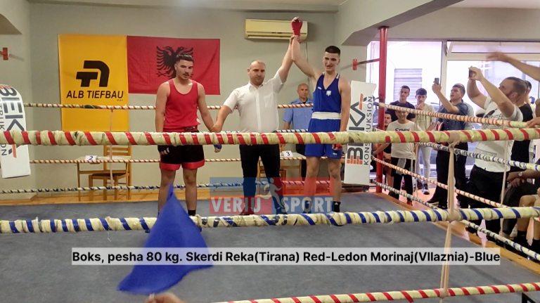 (Video) BOKS-KK U16. Ndeshja e peshës 80 kg.  Skerdi Reka(Tirana)-Ledion Morinaj(Vllaznia)-Red, fiton Morinaj-Blue (Shkodër-3 qershor 2023)