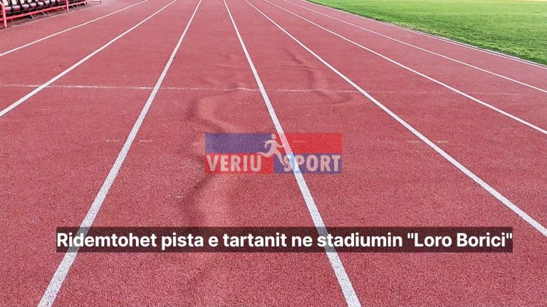 (Video) Ridëmtohet pista e tartanit në stadiumin “Loro Boriçi”. Reagojnë trajnerët e atletikës, Marashi dhe Rrotani!