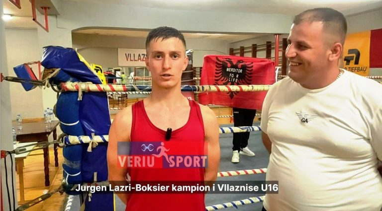 (Video) Jurgen Lazri, boksieri kampion i Vllaznisë, premton titullin kampion në Kampionatin Kombëtar U16, si dhe medalje në Europian