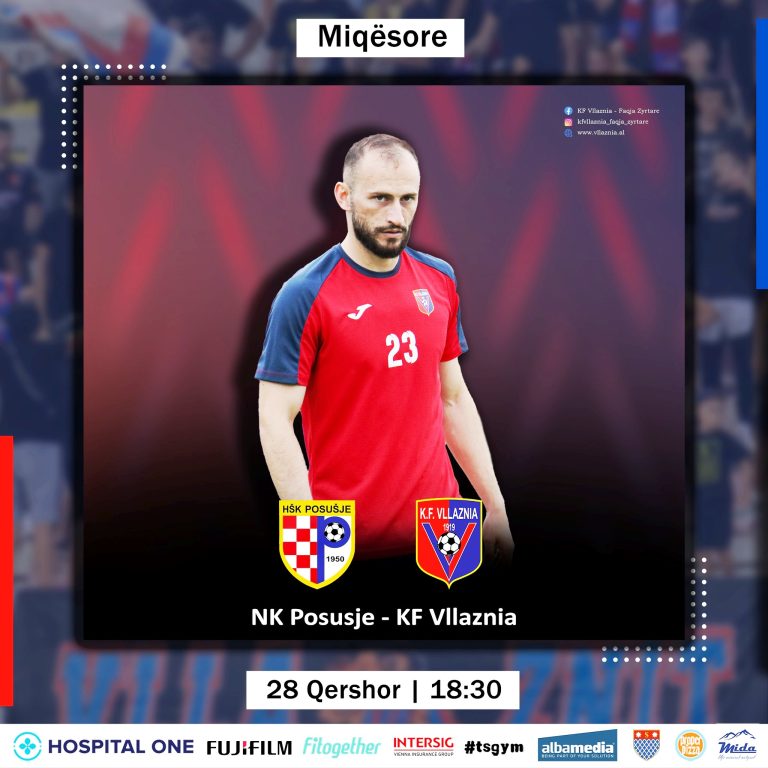 NK Posusje-Vllaznia, sot ora 18:30, miqësorja e dytë e kuqebluve në Bosnje. Sot pritet debutimi i shqiptaro-maqedonasit Bujar Hajdari, si dhe dyshes Sala-Gruda që nuk luajtën në miqësoren e parë