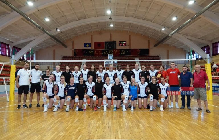 (Video) Volejboll Femra. Vllaznia-MSU(SHBA). Kuqeblutë, miqësore Ndërkombëtare me skuadrën amerikane ku luan volejbollistja shkodrane Amela Qershija që i shërben bashkëpunimit