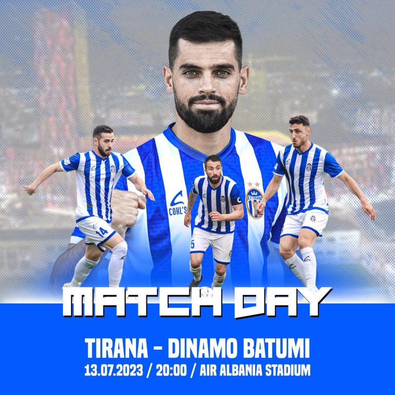 Nis ndeshja Tirana-Dinamo Batumi, formacionet zyrtare