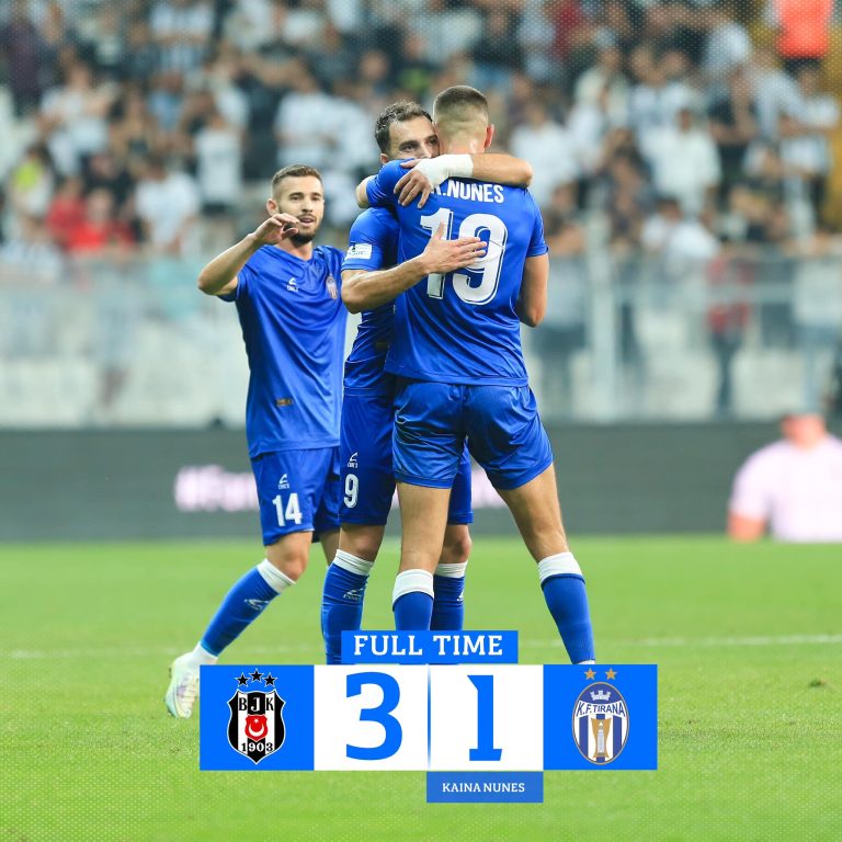 Tirana, humb ndeshjen e parë në Stamboll, 3-1. Goli i Kaines mban në lojë bardheblutë për ndeshjen e kthimit