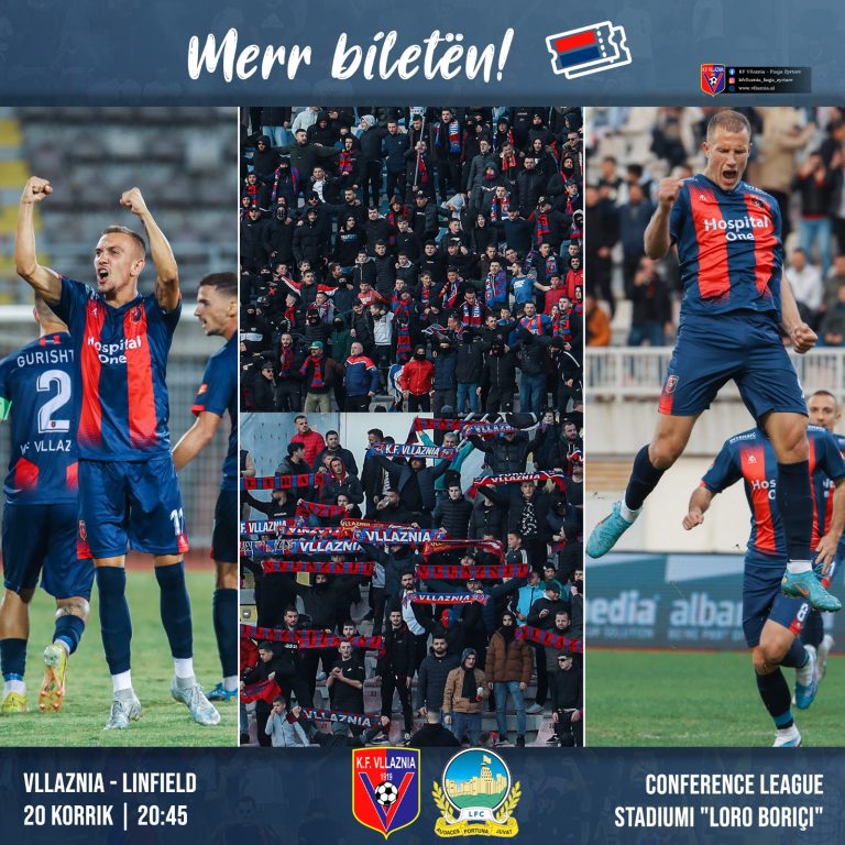 Vllaznia ka nevojë për tifozët e saj! Tre ditë nga përballja me Linfield FC, klubi kuqeblu thirrje tifozëve për të mbështetur skuadrën drejt kualifikimit në turin e dytë të Conferencë League