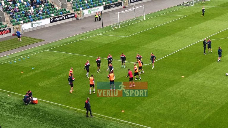 Pas pak, Linfield FC-Vllaznia në stadiumin e Belfastit. Trajneri Memelli zyrtarizon formacionin e parë