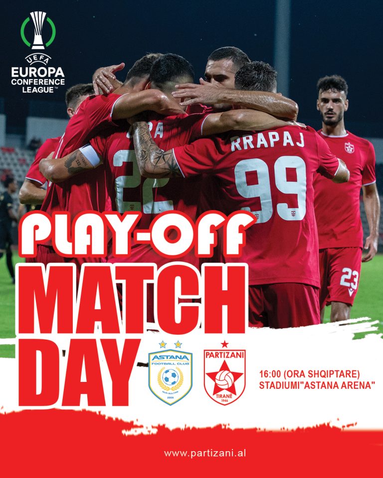 Conference League- Astana-Partizani, sot  ora 16:00- Faza “Play-Off”