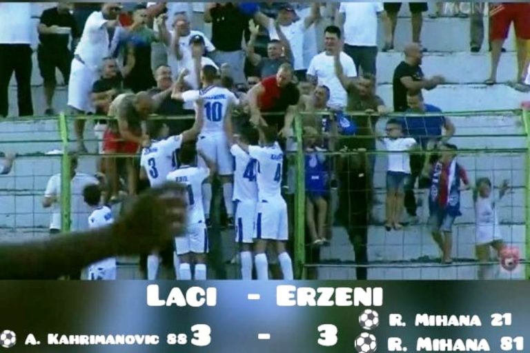 6 gola në Laç, vendasit barazojnë 3-3 me Erzenin në një ndeshje të hapur nga të dyja skuadrat