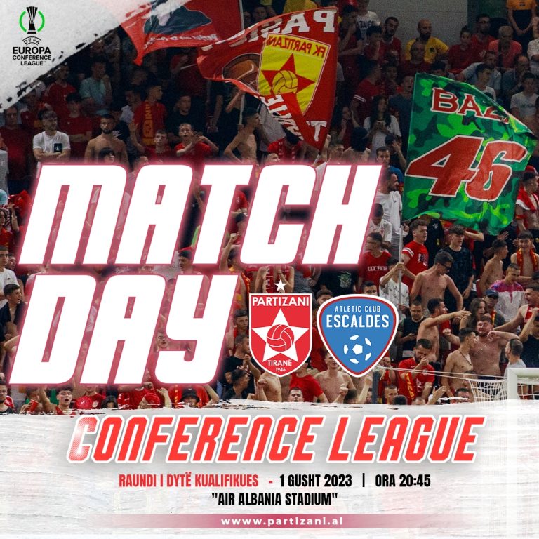 Liga e Konferences-Sot, ora 20:45, Partizani-Atletic Escaldes, në “Air Albania”. Trajneri Zoran Zekiç kërkon kualifikimin
