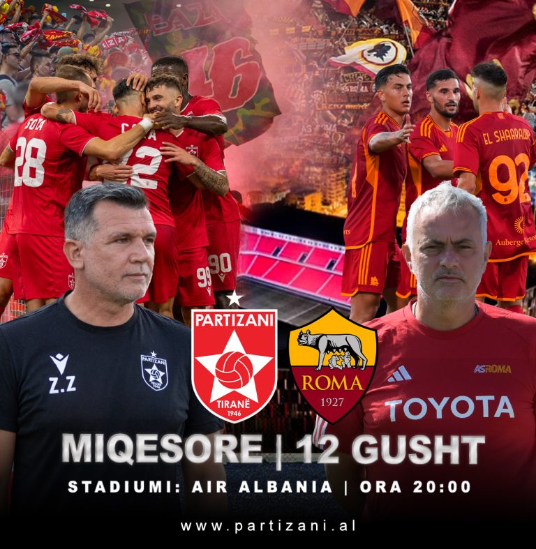 Murinjo dhe Roma rikthehen përsëri në Tiranë.  Miqësore me Partizanin me 12 gusht në “Air Albania”. E konfirmon edhe kryeministri Rama