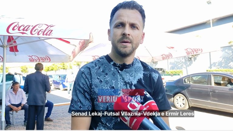 (Video) Senad Lekaj, kapiten i Vllaznisë Futsal, ngushëllon në emër të ekipit kuqeblu familjen Lera për humbjen nga jeta të kolegut 34 vjeçar, Ermir Lera