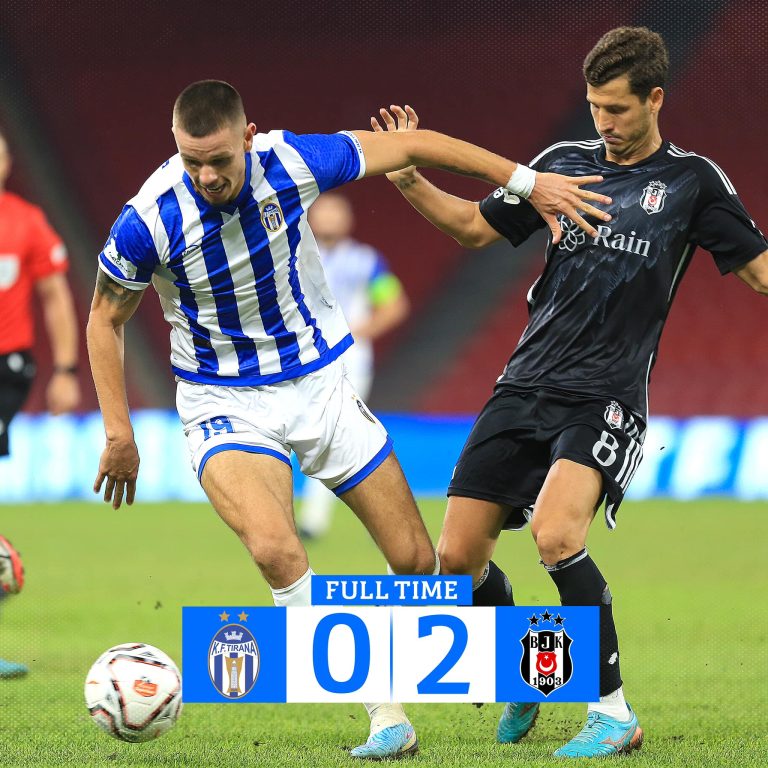 Tirana eleminohet nga Conference League. Pas humbjes në Stamboll 3-1, bardheblutë munden edhe në Tiranë 0-2 nga turqit e Beshkitashit që kalojnë në turin e tretë