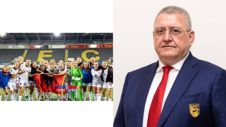 Euro 2024. Presidenti i FSHF-së Armand Duka, përshëndet fitoren e kombëtares së femrave U19 ndaj Lituanisë