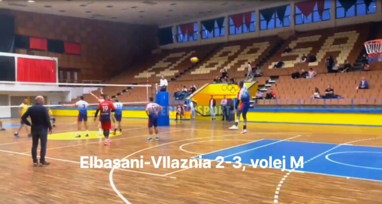 (Video) Pesë sete për duelin, Elbasani-Vllaznia. Triumfojnë kuqeblutë, kapiteni Nikolin Qafarena, pikëshënuesi më i mirë i fazës së parë me 198 pikë