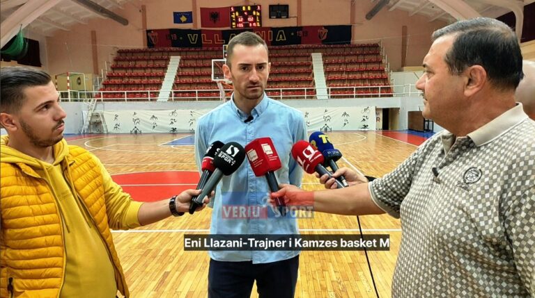 (Video) Fitoi ndaj ish skuadrës së tij Vllaznia me 40 pikë diferencë, trajneri i Kamzës, Eni Llazani i kënaqur me basketbollistët e tij